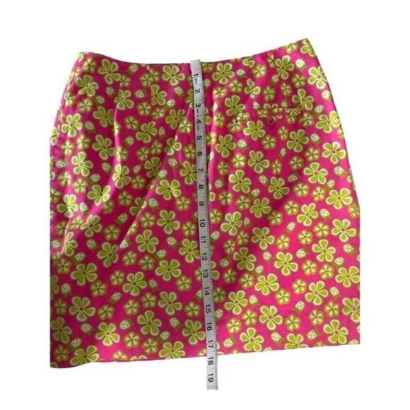 Lilly Pulitzer Ladybug Floral Skirt Psychedelic A Line Summer Size 6 - Picture 6 of 7